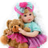 Milidool 22 Inch Reborn Baby Girl Doll, Realistic Weighted Doll with Feeding Toy Accessories Set - Great Gift for Kids