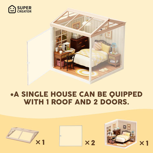 Super Creator-Mini Blocks Model Building Set - Miniature Plastic House Kit for Teens 8-12, DIY Crafts/Hobbies (Sweet
