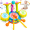 Kids Drum Set for Toddlers 1-3, Musical Baby Toys for 1 Year Old Boy, Learning Toys with Microphone and Light