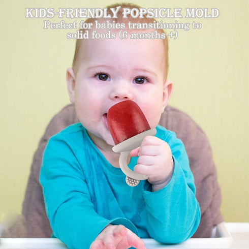 Frozen Moukiween Toddler Popsicle Molds Baby Food Storage Containers Suitable for Fresh Fruit Puree and Yogurt Ice
