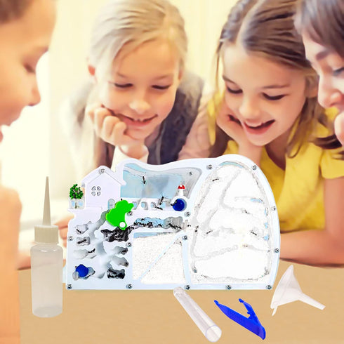 Large Sand Ant Farm Castle - Ant Habitat with Dinosaur Digging for Kids to Study Ant Colony Ecosystem Behavior