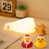 Dimmable/Rechargeable Lying Flat Duck Night Light,Cute White Elephant Gifts,Existential Crisis Duck Lamp,Silicone