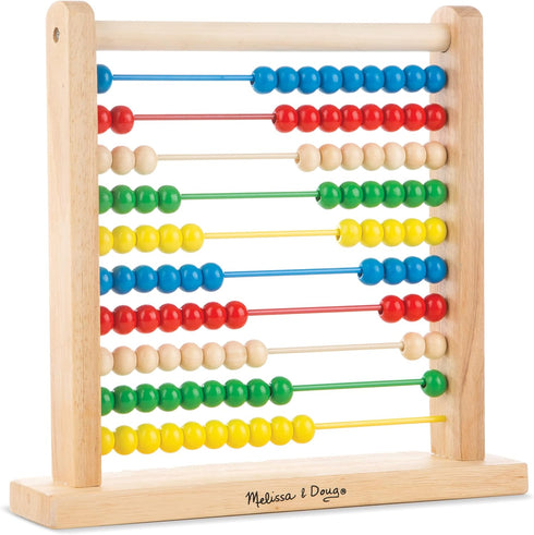 Melissa & Doug Classic Wooden Abacus - Educational Counting Toy with 100 Beads