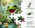 PPuzzling 1000 Cute Forest Frog Puzzles for Adults Pieces, Nature Animal Scene Jigsaw Puzzle with Birds, Flowers