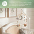 White Wooden Baby Mobile Arm Adjustable Crib Mobile Holder for Nursery Decor Easy-to-Mount Support for Hanging Baby