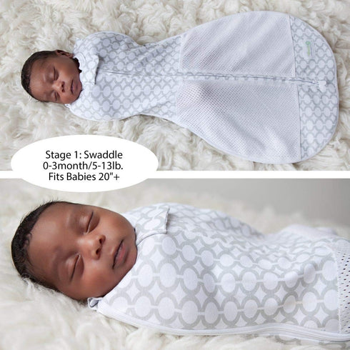 Woombie 0-9 18 Grow with Me Baby Swaddle, Convertible Swaddle Fits Months, Expands to Wearable Blanket for up