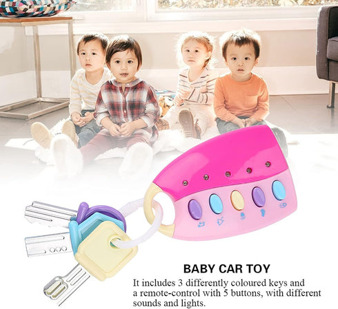 VBESTLIFE Funky Toy Keys - Smart Key Remote Car Control Musical Pretend Play for Toddlers