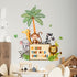 Supzone Jungle Animals Wall Decals Playroom Wall Stickers Where The Wild Ones Play Elephant Giraffe Lion Monkey Wall