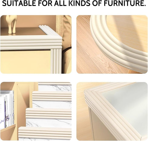 Generic 6.5FT Baby Proofing Corner Guards, Soft Foam Edge Protectors for Furniture - Adhesive Table Bumper Strips