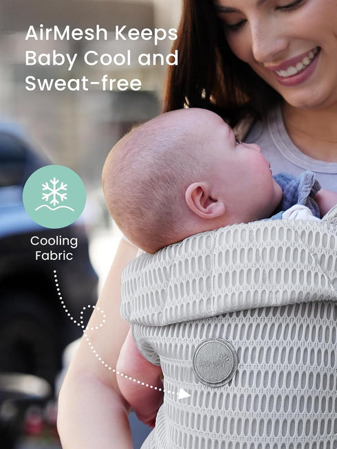 (7-44lbs), Cozy GROWNSY Baby Carrier Newborn to Toddler Ergonomic & Wraps Carrier with One-Click Buckle, Head Support