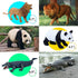 12 57x38.6 Playset Mini Tudou Pcs Safari Animals Figures Toys w/ Large Activity Play Mat, Realistic Jumbo Jungle Wild