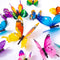 60PCS Butterfly Wall Decals, 3D Removable Mural Stickers for Kids Room Bedroom Decor, Green