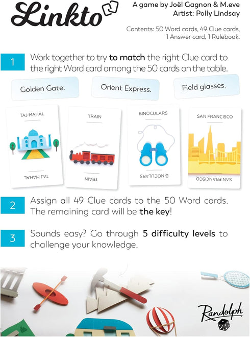 Linkto Travel | Fun Trivia Games | Travel Games | Party Board Game for The Whole Family | 1 to 10 Players | 30 Minutes