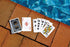 Swimline 60"/40"/12" Inflatable Blackjack Game Table Raft with Waterproof Cards Green/Brown