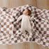 FIGEPO Soft Black and White Checkered Baby Blankets for Unisex Girls or Boys Breathable Gender Neutral Nursery Double