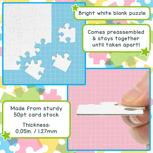 Hygloss Products Compoz-A-Puzzle - Heart Shape - Fun Activity - 36 Puzzle Pieces, 6 Puzzles