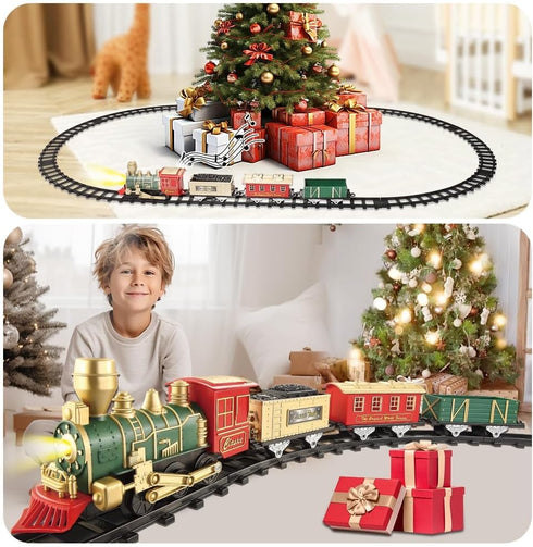 Set 4-8, Electric Train for Kids Ages Complete Toy Train with Lights & Sounds, Train Toys with Cars & Tracks