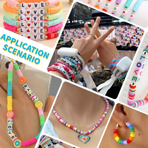 5 6 7 8 9 10 11 12 (24 6500 AIPRIDY Girls Toys Bracelet Making Kit, Clay Beads Jewelry Activity Kit, DIY Crafts