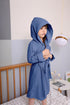 TADO MUSLIN Organic Cotton Toddler Bathrobe, Soft and Breathable Baby Robe for Kid, Boy& Girl Hooded Robe Muslin
