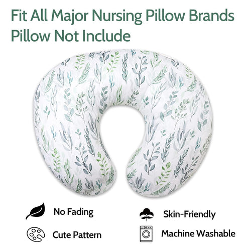 Green Leaf Car Seat Covers & Nursing Pillow Cover for Babies