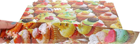 TDC Games 500 Piece Jigsaw Puzzle - World’s Most Difficult Double Sided Cupcakes
