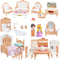 MOLINGXUAN Princess Dollhouse Furniture Set, 48 Piece Luxury Miniature Accessories Collection with Living