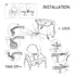ZARPMA High Chair Straps, 3 Point Harness Straps Belt for Child Chair Strap for IKEA Antilop High Chair (Black)