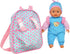 13" Soft Baby Doll with Take Along Pink Doll Backpack Carrier, Briefcase Pocket for Doll Accessories