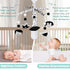 3-Mode Montessori Baby Crib Mobile High Contrast Mobile for Crib, Black and White Nursery Mobile with Upgraded Music