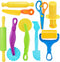 Yunerkita 9PCS Dough Tools Set, Kids ABS Clay Molds Kit with Roller, Scissors