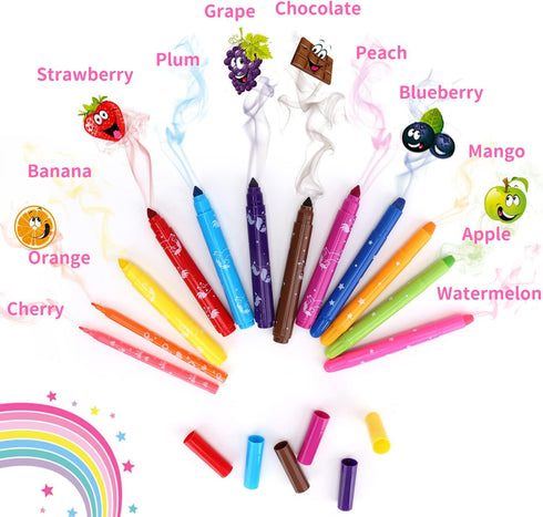 Fruit Scented Washable Markers Set for Kids with Unicorn Pencil Case, 48PCS Art Supplies for Kids Age 4-6-8, Perfect Birthday Unicorns Gifts For Girls Age 4 5 6 7 8, Marker Crayon Coloring Sets by REDUCTUS