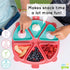 3 Silicone On-The-Go Snack Mat Foldable Reusable Placemat with Compartments and Lids Travel-Friendly Baby and Toddler