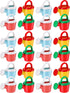 Sotiff 24 Pieces Plastic Watering Cans for Kids, Small Toddler Garden Tools, Bath Toys for Home Outdoor Play