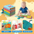 5-Pack 0-3, Soft Cloth Crinkle Books for Babies Washable Non-Toxic Sensory Early Educational Toys, Bath & Learning