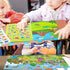 Reusable Sticker Books for Kids, Travel Dinosaur Sticker Books for 3-5 Year Olds, Educational Gifts for Boys & Girls
