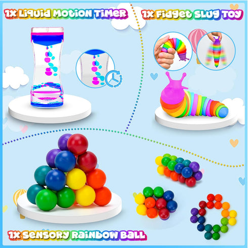 15Pack 5-7, 8-12, Fidget Toys Bulk for Adult Kids Age Sensory Autism Travel Must Have ADHD Autistic Figette Classroom