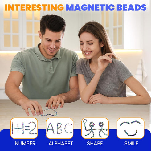 550 Magnetic Balls Over PCS Mini Rainbow Magnetic Putty, with Smooth Magnetic Beads, Fidget Toys for Adult, Weak