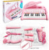 24 1 2 3 4 5 (24 Love&Mini Piano Keyboard Toys for Girls - Keys Toddler Piano Music Toy Instruments with MicrophonePink
