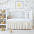 Cottington Lane Ivory Crib Skirt Dust Ruffle, Soft & Durable Nursery Crib