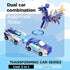 2-in-1 2 Collision Transforming Dinosaur Car Toy, Magnetic Cars Transform into Dinosaur Toys for Kids Toddler,Fun