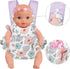 GAGAKU Baby Doll Carrier for Kids Stuffed Animal Carrier Reborn Baby Carrier with Adjustable Straps for American Girl Doll Bitty Baby Doll Accessories - Purple (Flowers)