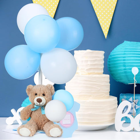 Jenaai 106 Pcs Bear Baby Shower Decoration, 6 Pcs Bears Stuffed Animal with 100 Pcs Balloons for Party Decor