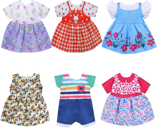 Alive Doll Clothes & Accessories - Baby Doll Dresses, 6 Sets for