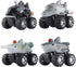 DINOBROS Shark Toys Pull Back Cars, 4 Pack Ocean Animal Truck Toy, Gift for 3 Years Old and Up