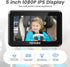 FEISIKE Baby Car Camera with 1080P Dual-Channel, 5 inch Display, 2 IR Night Vision Cameras for Rear Facing Seat