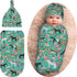 Horse Baby Stuff Gift for Girls, Newborn Swaddle Blanket Beanie Set, Soft Stretchy Horse Baby Blanket for Baby Shower