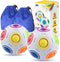 Coogam Rainbow Puzzle Ball Pack with Pouch, Color-Matching Game Fidget Toy, Stress Reliever for Kids and Adults, Set of