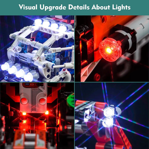 LED Light Kit for Lego Mars Crew Exploration Rover 42180, Creative Lighting Set Accessories (No Models)