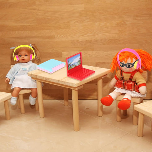 30 Pcs Dollhouse Accessories - 1/12 Scale Miniature Phone, Laptop, Computer, Headset, and Simulator Accessories