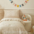 AIKASY Set 4 Set, Toddler Bedding Pieces Super Soft Comforter Shabby Boho Bohemian Design for Boys and GirlsRuffle